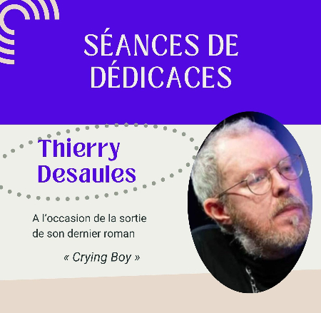 Bleu beige blanc Moderne et simple Séance de dédicace Affiche (1)